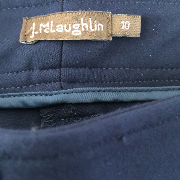 J. McLaughlin Navy Legging Style Front Zip Pants Size 10 - Picture 3 of 5